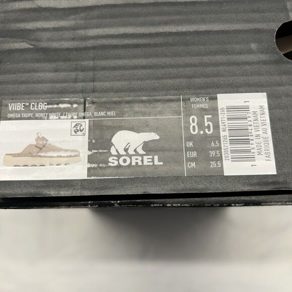 Sorel Vibe Clog Slip On Taupe Adjustable Strap Non Slip Size 8.5 Women NEW - Picture 9 of 9